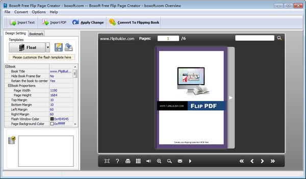 Boxoft Free Flip Page Creator