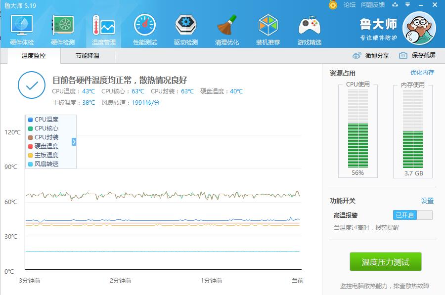 鲁大师的温度准不准