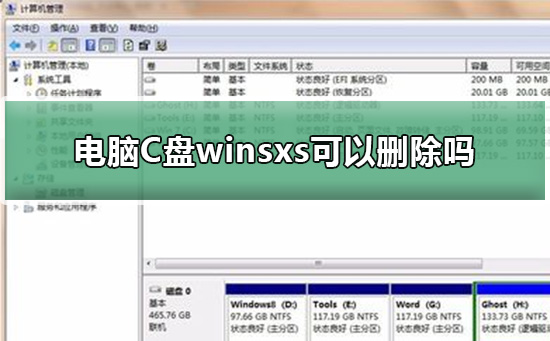 电脑C盘winsxs可以删除吗