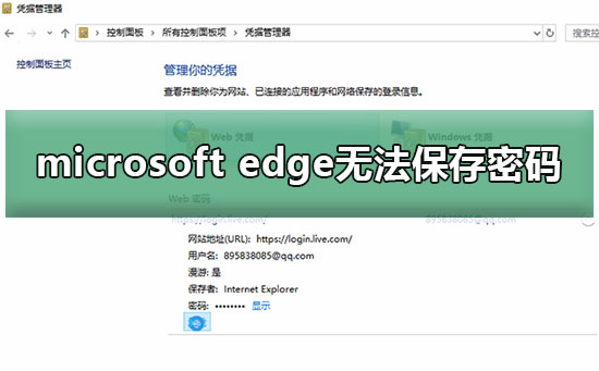 microsoft edge无法保存密码教程