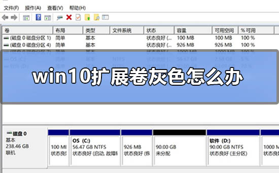 win10扩展卷灰色怎么办