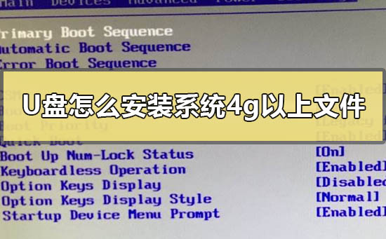 u盘怎么安装系统4g以上文件