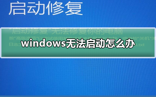 windows无法启动怎么办