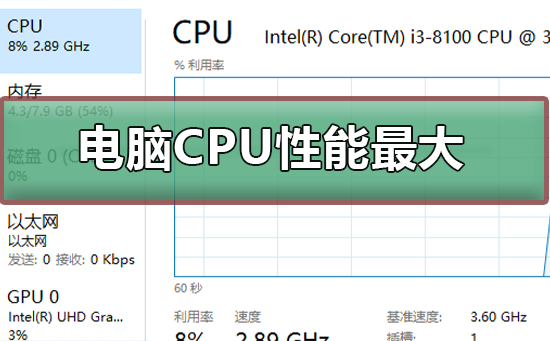 如何把电脑CPU性能调到最大