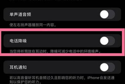 ios15电话降噪开启位置详情